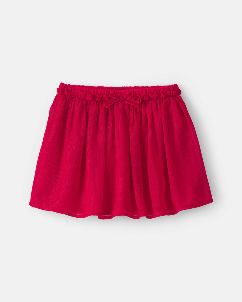 Toddler Girl Plaid Skort - Red