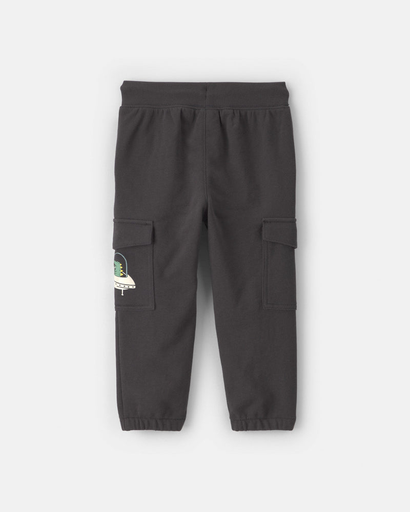 Toddler Boy French Terry Cargo Joggers - Grey