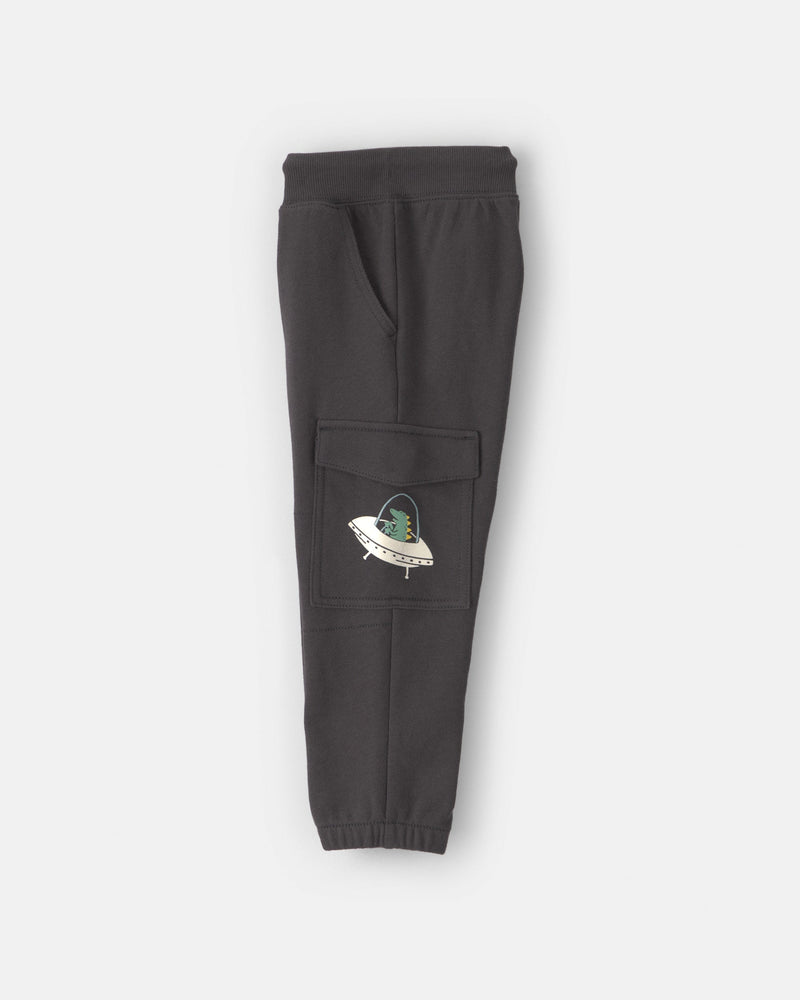 Toddler Boy French Terry Cargo Joggers - Grey