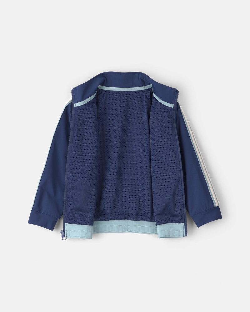 Toddler Boy Color Block Zip Up Jacket - Navy