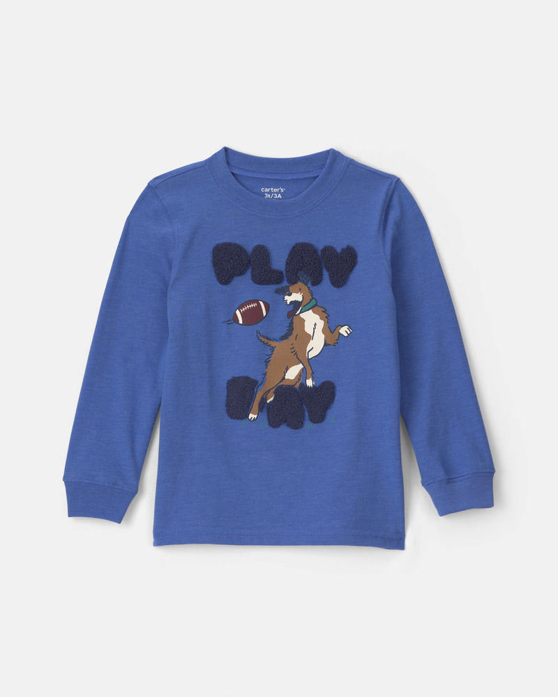 Toddler Boy Long Sleeve Graphic Tee - Blue