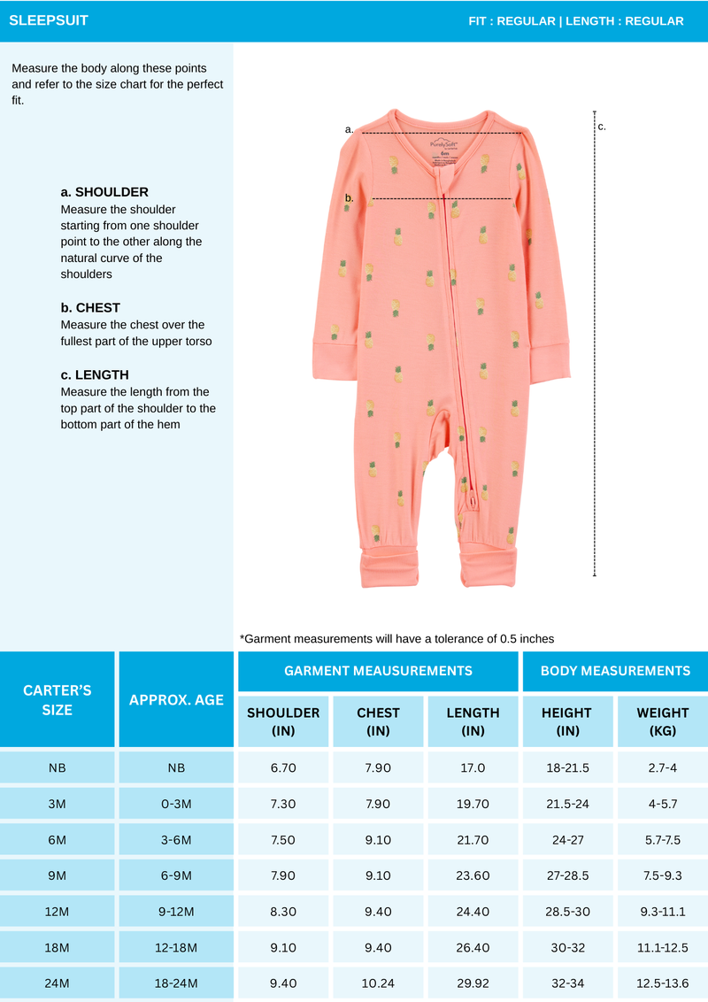 Infant Boy PurelySoft 2-Way Zip Snug Fit Sleep & Play Pajamas - Blue