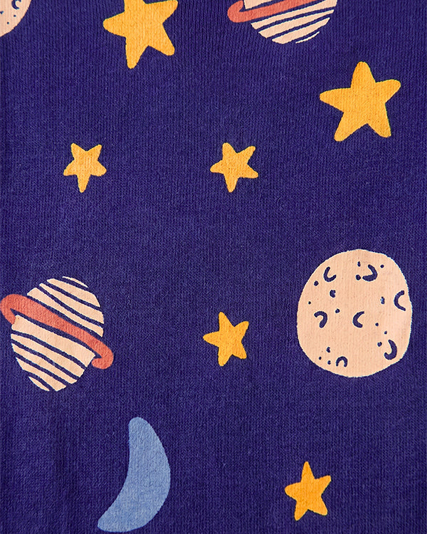 Baby Boy 3-Pack Organic Cotton Bodysuits in Outerspace Print
