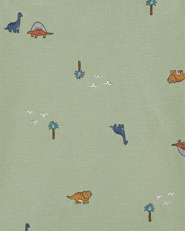 Baby Boy 3-Pack Organic Cotton Bodysuits in Dino Print