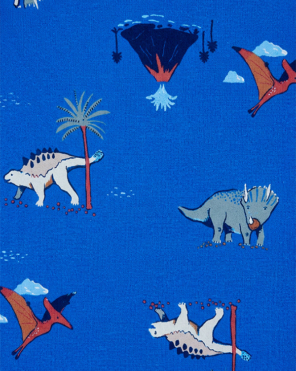 Baby Boy 3-Pack Organic Cotton Bodysuits in Dino Print