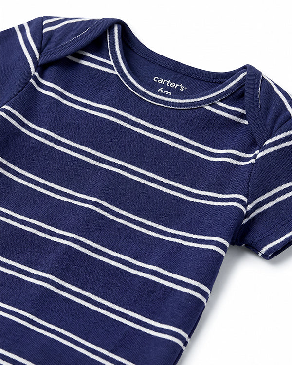 Baby Boy 3-Pack Organic Cotton Bodysuits in Dino Print