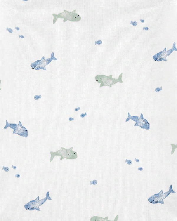 Baby Boy 3-Pack Organic Cotton Bodysuits in Dino Print