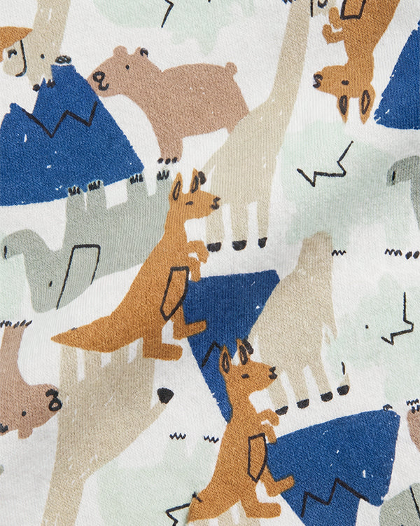 Baby Boy Organic Cotton Pull-On Pants In Animal Print
