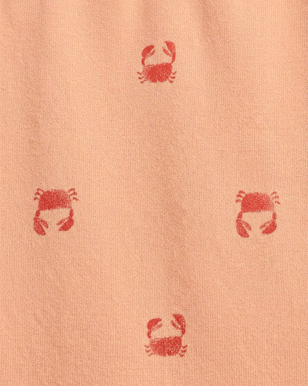 Baby Boy Organic Cotton Crab Print Front Open T-Shirt & Shorts Set