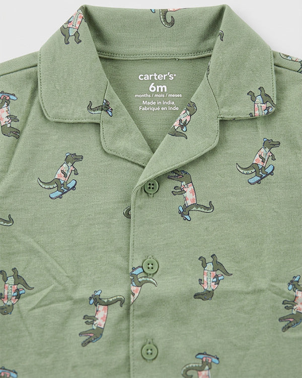 Baby Boy Organic Cotton Animal Print T-Shirt & Pant Sleep-Set