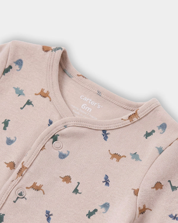 Baby Boy 3-Pack Organic Cotton Front Open T-Shirt In Assorted Prints