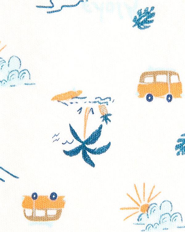 Baby Boy 3-Pack Organic Cotton Front Open T-Shirt In Assorted Prints