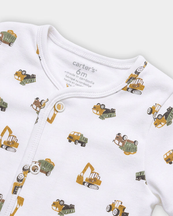Baby Boy 3-Pack Organic Cotton Front Open T-Shirt In Assorted Prints