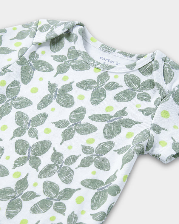 Baby Girl 3-Pack Organic Cotton Bodysuits in Floral Print