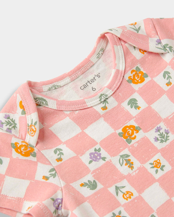 Baby Girl 3-Pack Organic Cotton Bodysuits in Fruit Print