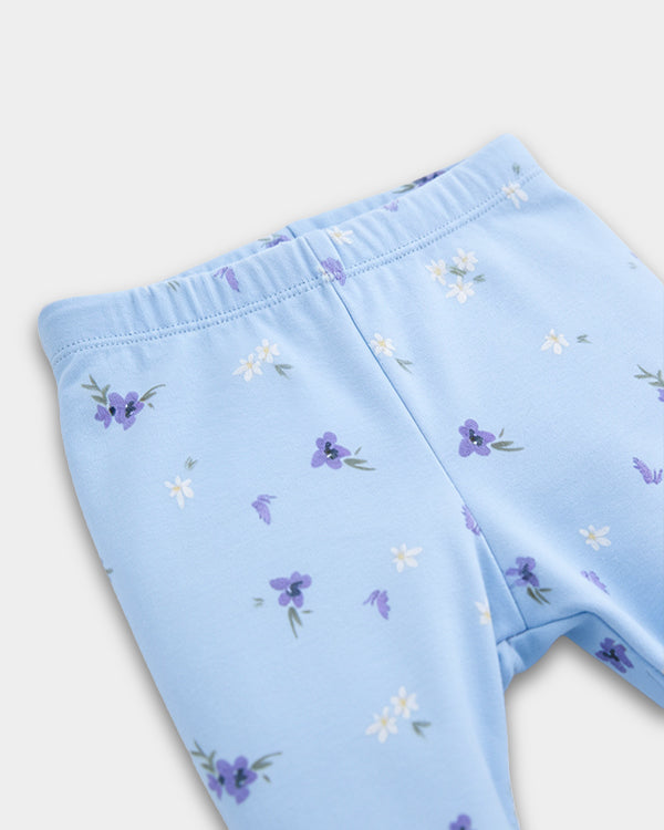 Baby Girl 3-Pack Organic Cotton Footie Pants In Assorted Prints