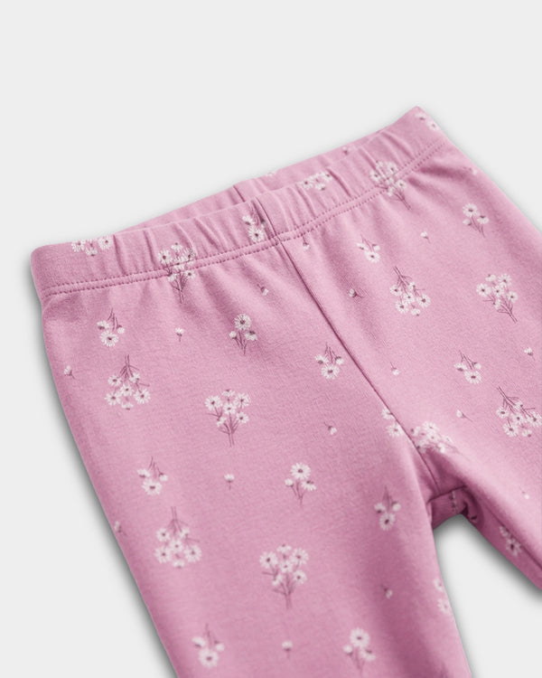 Baby Girl 3-Pack Organic Cotton Footie Pants In Assorted Prints