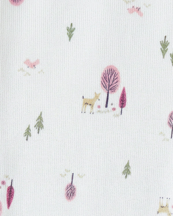 Baby Girl 3-Pack Organic Cotton Footie Pants In Assorted Prints