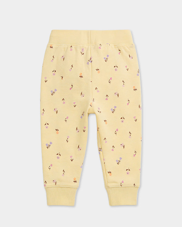 Baby Girl Organic Cotton Pull-On Pants in Floral Print