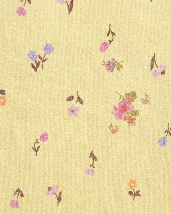 Baby Girl Organic Cotton Pull-On Pants in Floral Print