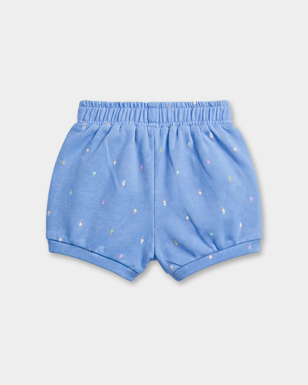 Baby Girl Organic Cotton Pull-On Shorts In Ice-Cream Print