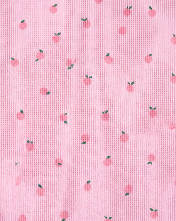 Baby Girl Organic Cotton Pull-On Shorts In Fruit Print