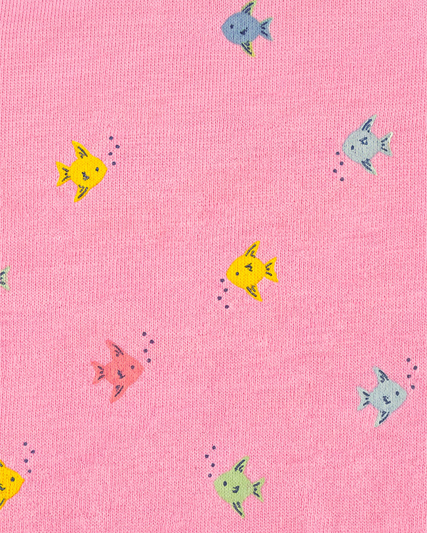 Baby Girl Organic Cotton Fish Print T-Shirt & Pant Sleep-Set