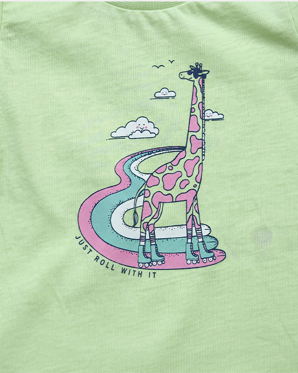 Baby Girl 3-Pack Organic Cotton Crew Neck T-Shirt With Assorted Prints