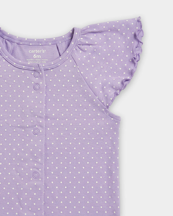 Baby Girl 3-Pack Organic Cotton Front Open T-Shirt In Assorted Prints