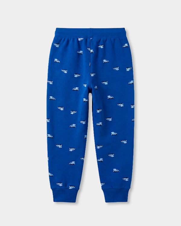 Toddler Boy Organic Cotton Pull-On Pants In Transport Print