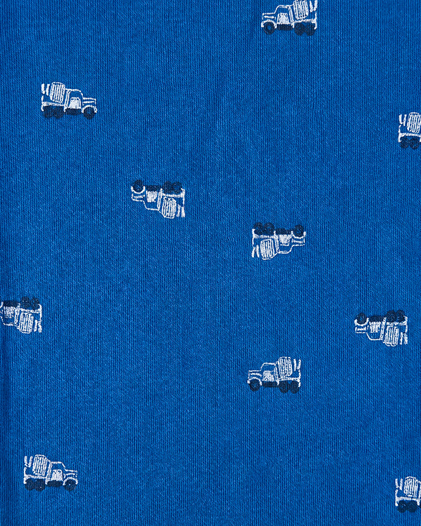 Toddler Boy Organic Cotton Pull-On Pants In Transport Print