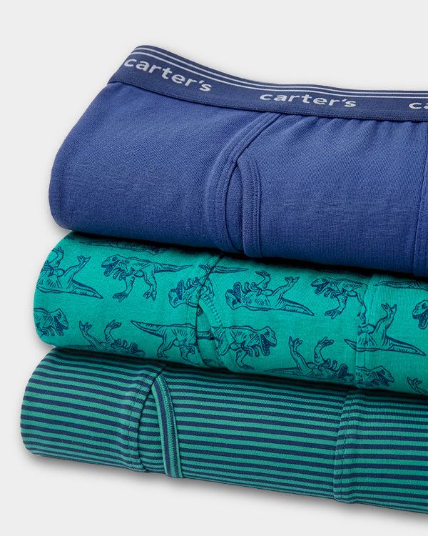 Toddler Boy 3-Pack Trunk In Assorted Prints with Anti Microbial Finish