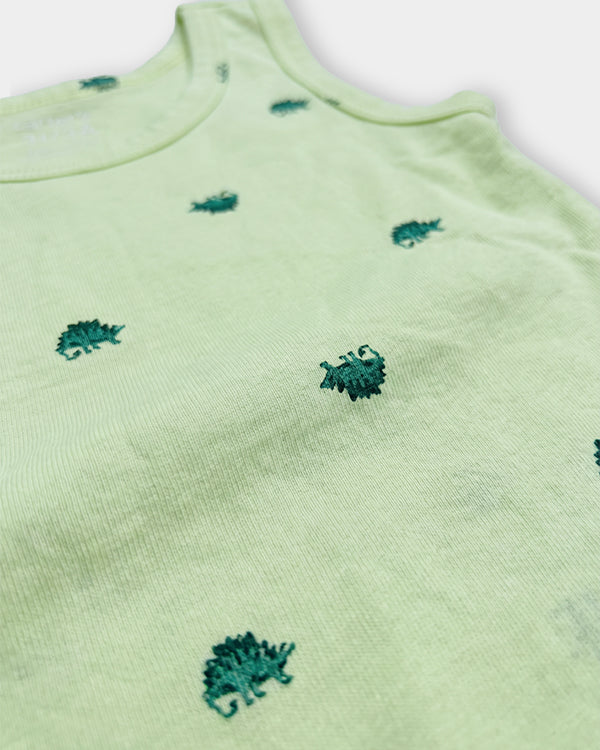 Toddler Boy 3- Pack Organic Cotton Vest In Assorted Prints with Anti Microbial Finish