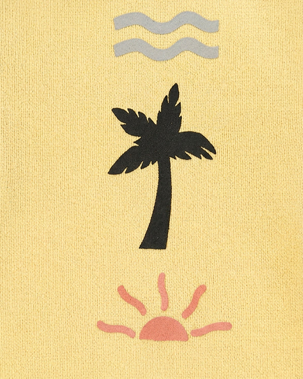 Toddler Boy Organic Cotton Polo T-Shirt With Beach Logo And Back Print