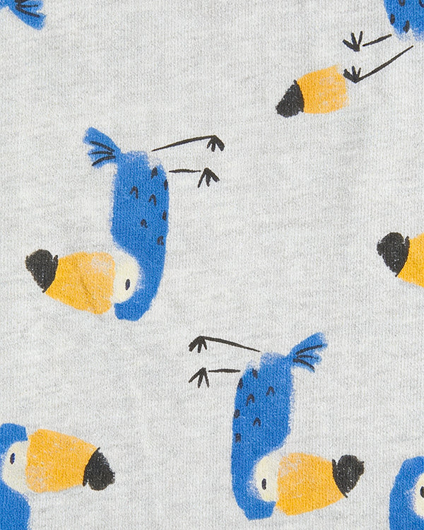 Toddler Boys Organic Cotton Bird Print T-Shirt & Pant Sleep-Set
