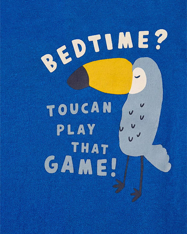 Toddler Boys Organic Cotton Bird Print T-Shirt & Pant Sleep-Set