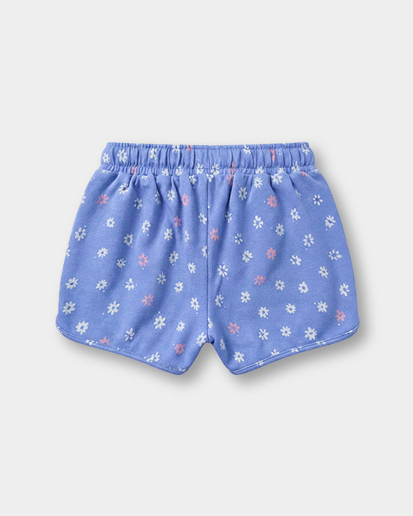 Toddler Girls Organic Cotton Pull-On Shorts In Floral Print