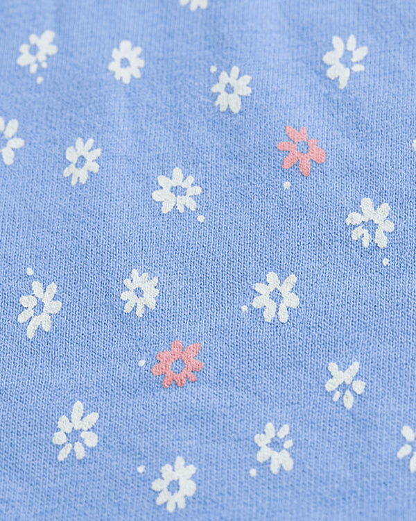 Toddler Girls Organic Cotton Pull-On Shorts In Floral Print