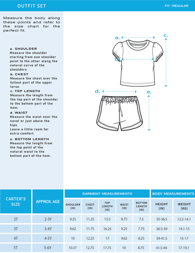 Toddler Girl Organic Cotton Butterfly Print T-Shirt & Short-Set