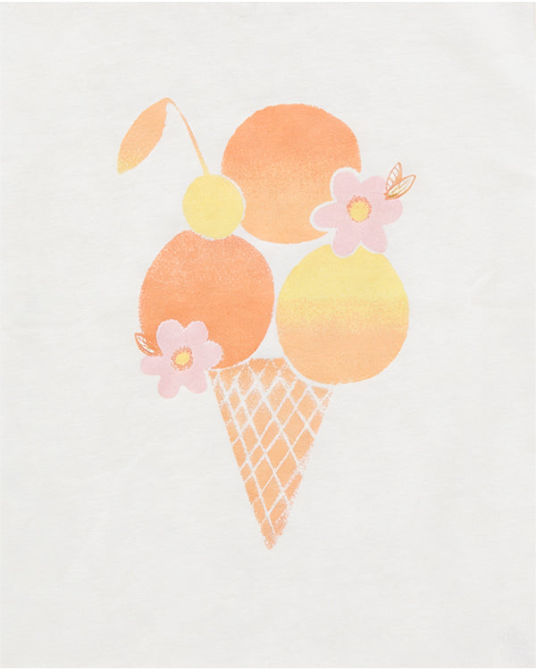 Toddler Girl Organic Cotton Ice-Cream Print T-Shirt & Short-Set