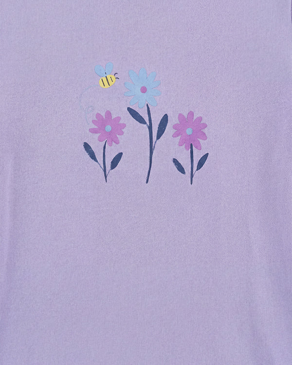 Toddler Girl Organic Cotton Floral Print T-Shirt & Pant-Set
