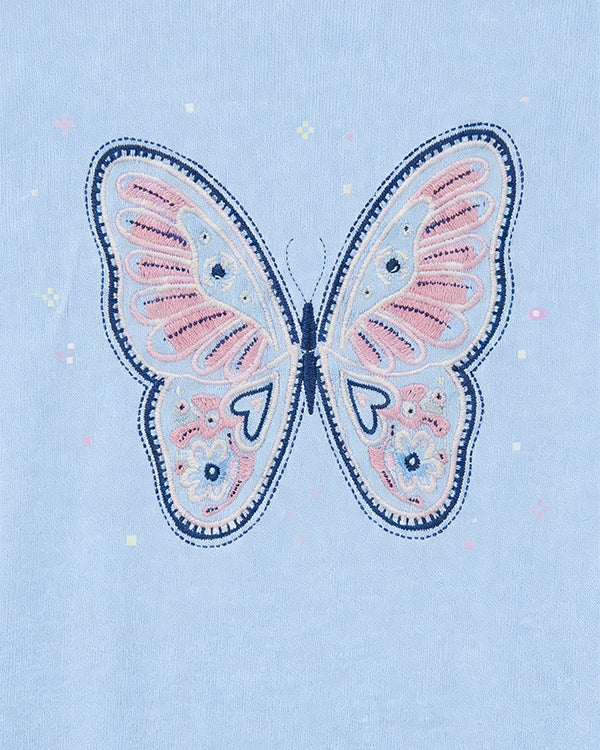 Toddler Girl Organic Cotton Butterfly Print T-Shirt & Short-Set