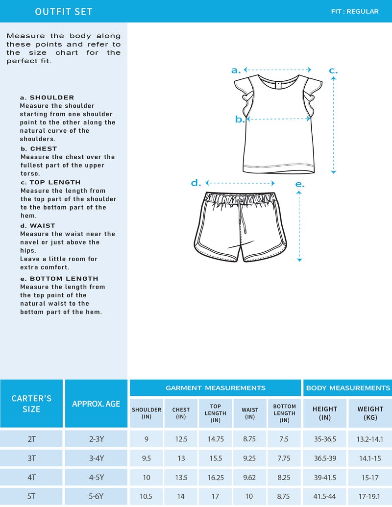 Toddler Girl Organic Cotton Fruit Print T-Shirt & Short-Set
