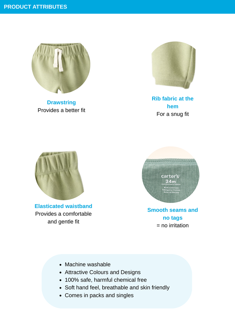 Baby Girl 2-Pack Organic Cotton Grow-With-Me Joggers