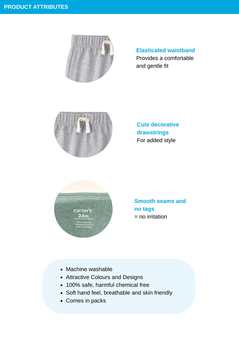 Baby Girl 2-Pack Organic Cotton Knit Shorts